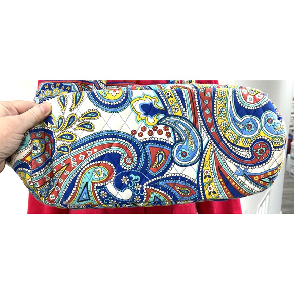 Vera Bradley Marina Paisley Multi Color Large Shoulderbag Tote Quilted Purse - Picture 7 of 10